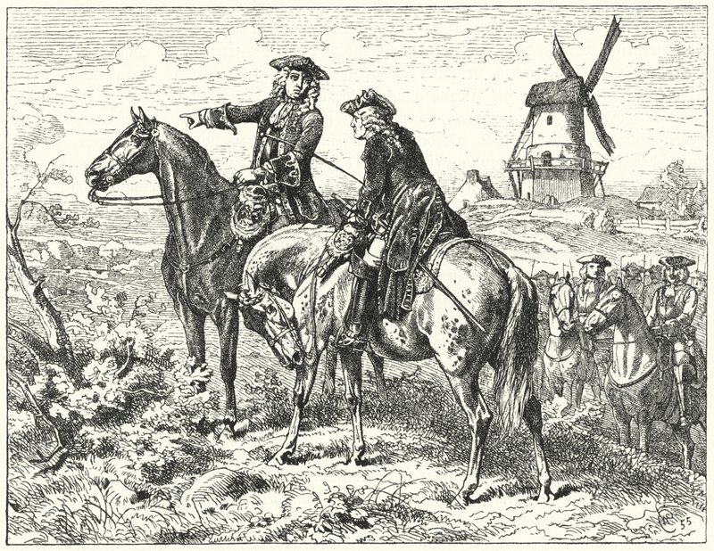 Le duc de Marlborough et le prince Eugène de Savoie à la bataille de Malplaquet - Wilhelm Camphausen