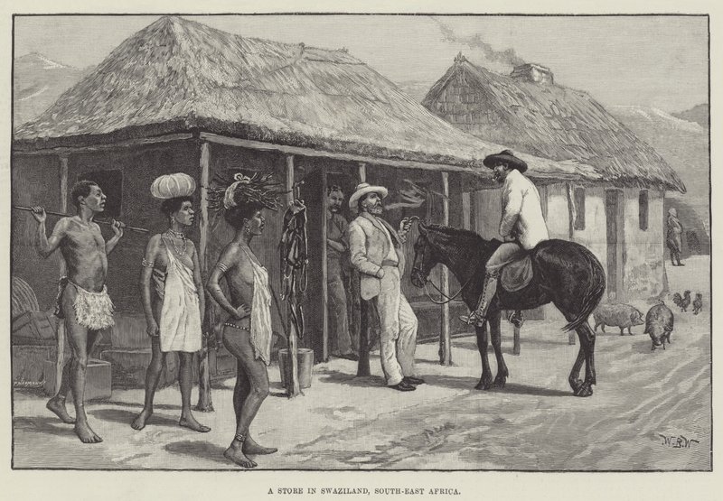 Un magasin au Swaziland, Afrique du Sud-Est - William Barnes Wollen
