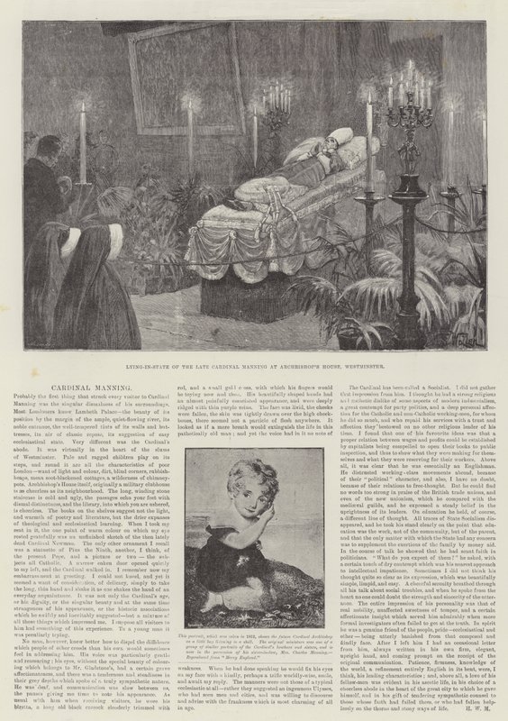 La mort du cardinal Manning - William Barnes Wollen