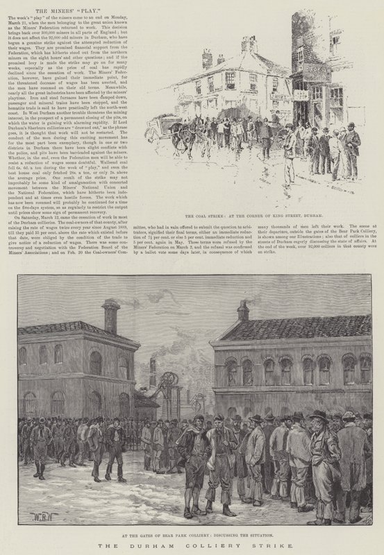 La Grève des Mines de Durham - William Barnes Wollen