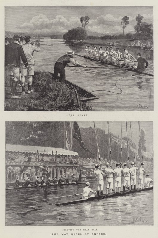 Les courses de mai à Oxford - William Barnes Wollen
