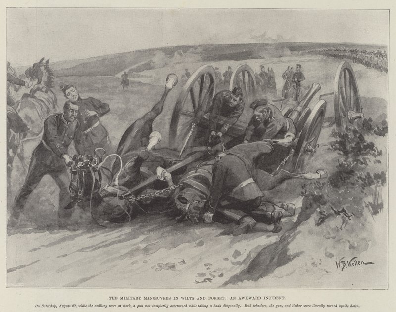 Les manœuvres militaires dans le Wiltshire et le Dorset, un incident gênant - William Barnes Wollen