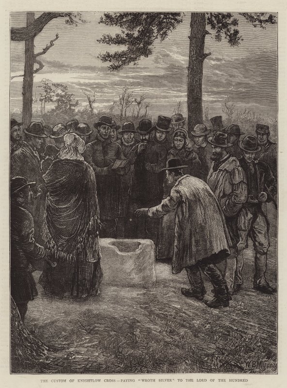 La coutume de Knightlow Cross, payer le Wroth Silver au Seigneur de la Centaine - William Bazett Murray