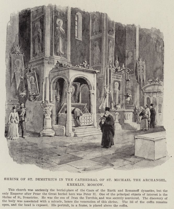 Sanctuaire de Saint Démétrius dans la Cathédrale de Saint Michel Archange, Kremlin, Moscou - William Crimea Simpson