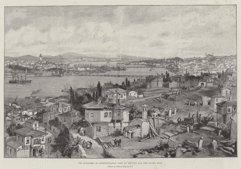 Les Massacres à Constantinople, Vue de la Ville et de la Corne d