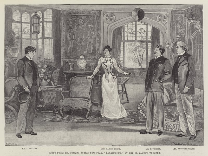 Scène de la nouvelle pièce de M. Comyns Carr, 