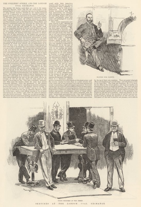 Croquis à la Bourse du charbon de Londres - William Douglas Almond