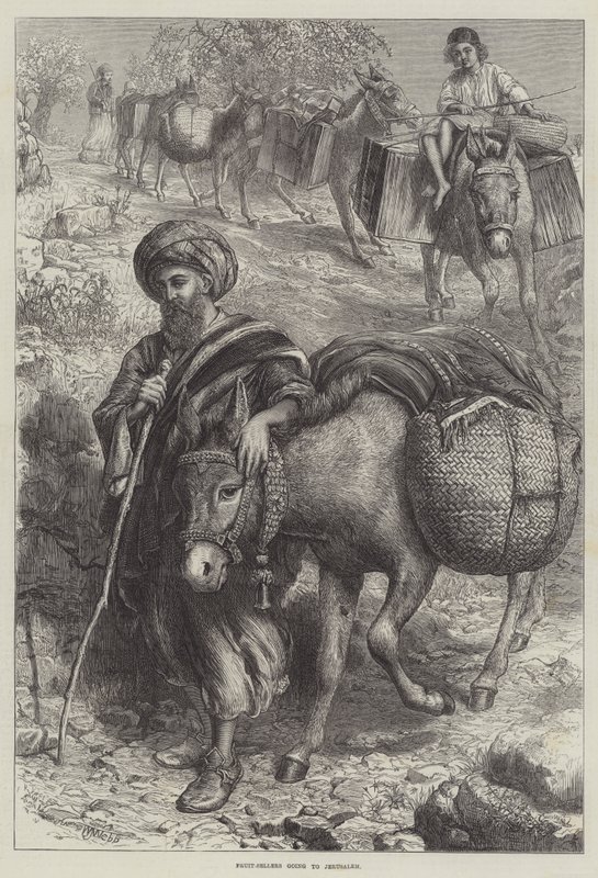 Vendeurs de fruits allant à Jérusalem - William J. Webbe or Webb