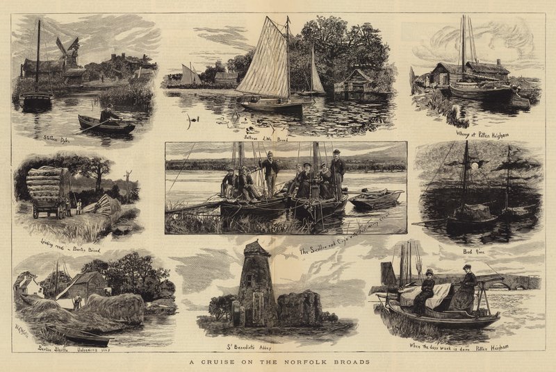 Une croisière sur les Norfolk Broads - William Lionel Wyllie