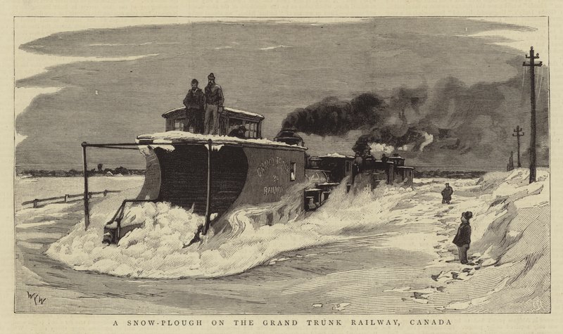 Un chasse-neige sur le Grand Trunk Railway, Canada - William Lionel Wyllie