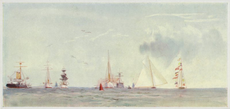 Cowes Roads, Temps de Régate - William Lionel Wyllie