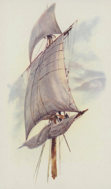 Voile de Mât Principal et Voile de Hunier du Valhalla - William Lionel Wyllie