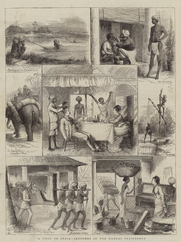 Visite en Inde, croquis dans la présidence de Madras - William Ralston
