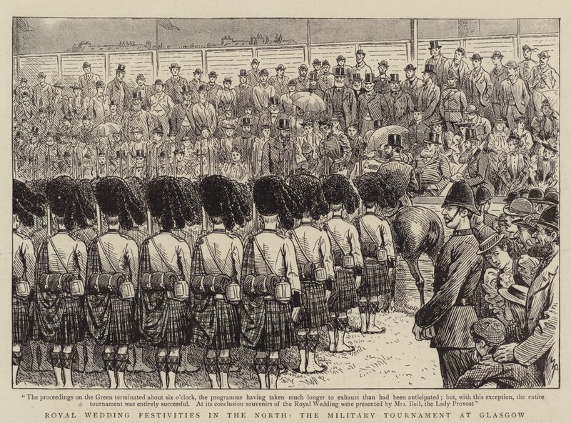 Festivités du mariage royal dans le Nord, le tournoi militaire à Glasgow - William Ralston