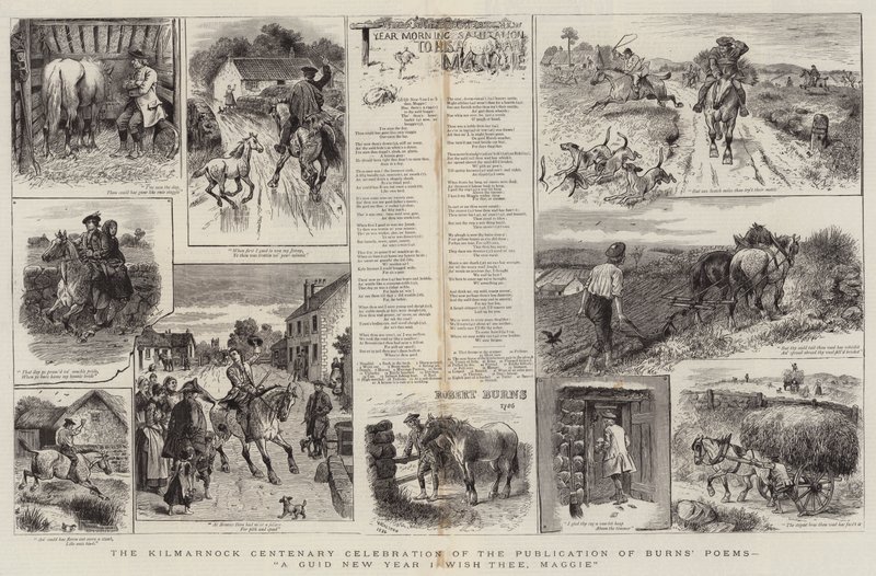 La célébration du centenaire de Kilmarnock de la publication des poèmes de Burns, A Guid New Year I Wish Thee, Maggie - William Ralston