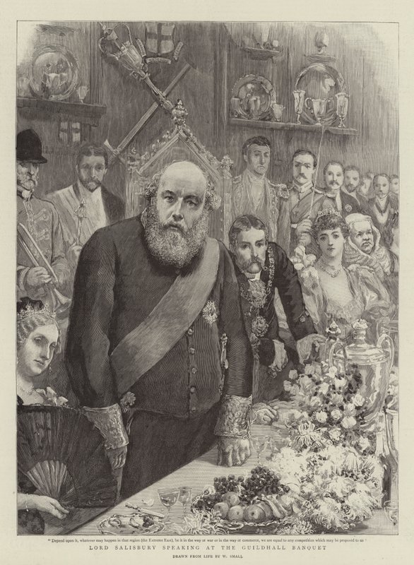 Lord Salisbury parlant au banquet du Guildhall - William Small