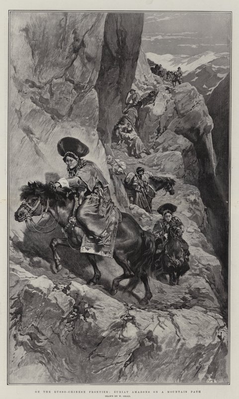 À la frontière russo-chinoise, amazones bouriates sur un chemin de montagne - William Small