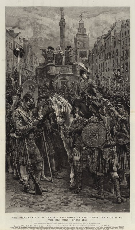 La Proclamation du Vieux Prétendant comme Roi Jacques VIII à la Croix d