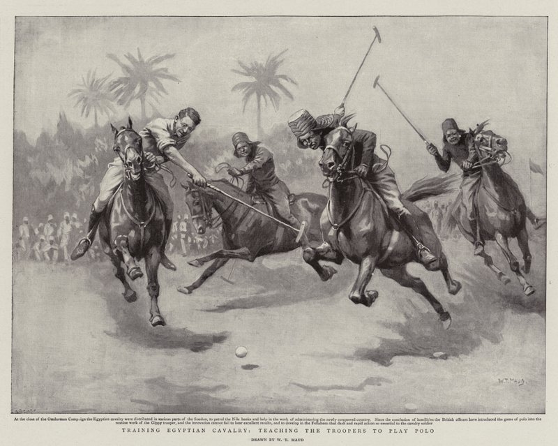 Entraînement de la cavalerie égyptienne, enseignant aux cavaliers à jouer au polo - William T. Maud