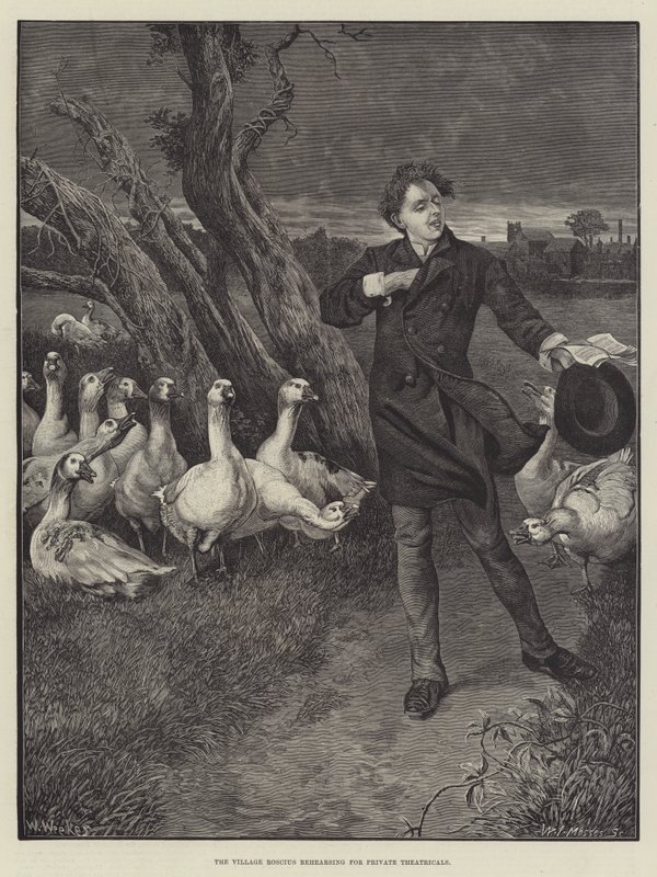 Le Village Roscius répétant pour des théâtres privés - William Weekes