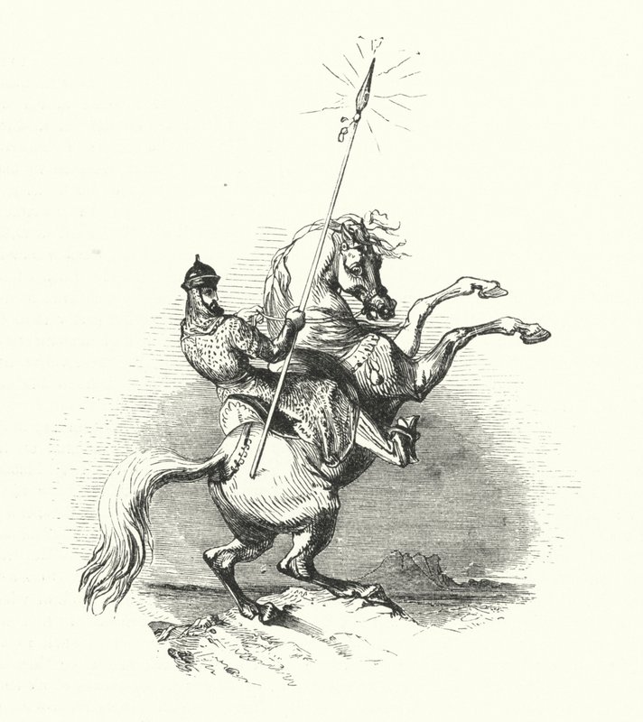 Cavalier de bronze (gravure) - William (after) Harvey