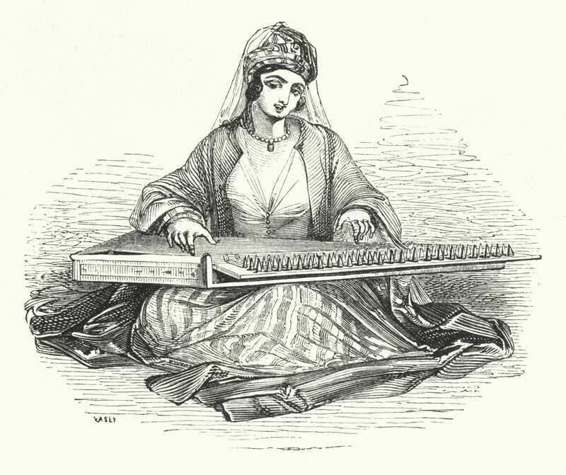 Dame jouant du Kanoon - William (after) Harvey