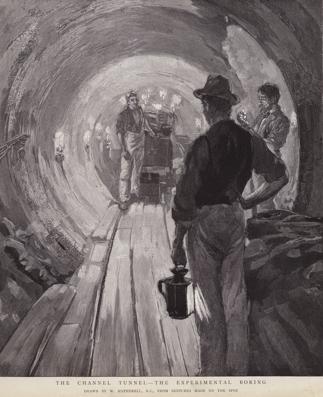 Le tunnel sous la Manche - Le forage expérimental - William (after) Hatherell