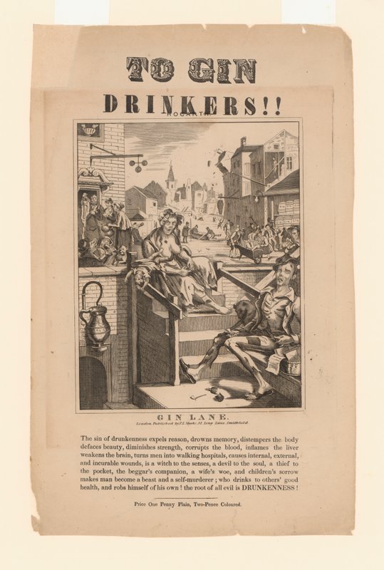 Avertissement aux buveurs de gin - William (after) Hogarth