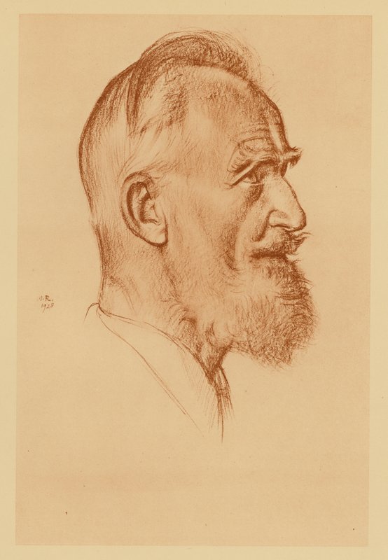 Portrait de George Bernard Shaw - William (after) Rothenstein