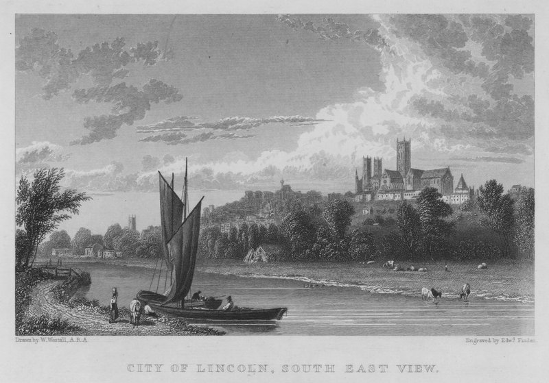 Ville de Lincoln, vue du sud-est - William (after) Westall