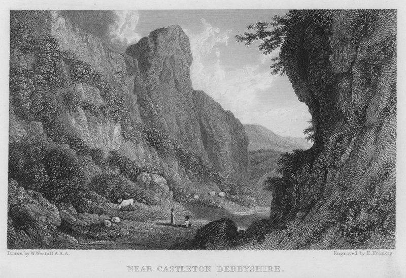 Près de Castleton, Derbyshire (gravure) - William (after) Westall