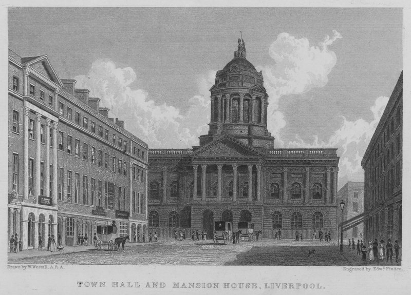 Hôtel de ville et Mansion House, Liverpool - William (after) Westall