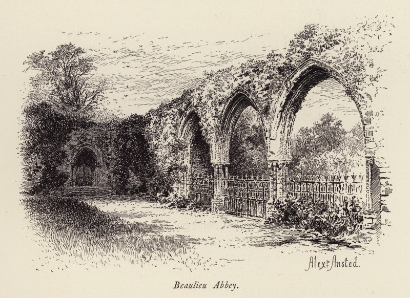Abbaye de Beaulieu (gravure) - William Alexander Ansted
