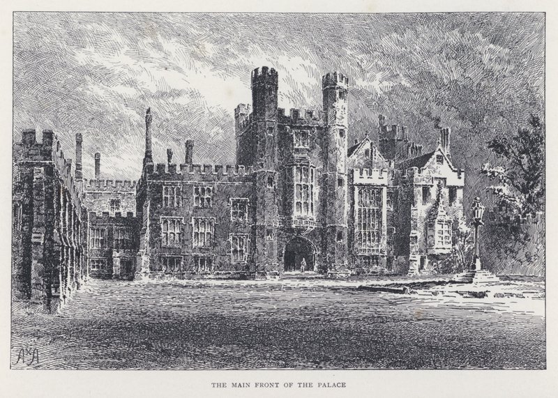 La façade principale du palais (gravure) - William Alexander Ansted