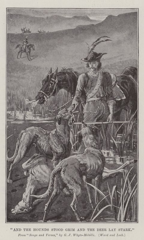 Et les chiens se tenaient sinistres et le cerf gisait raide - William Barnes Wollen