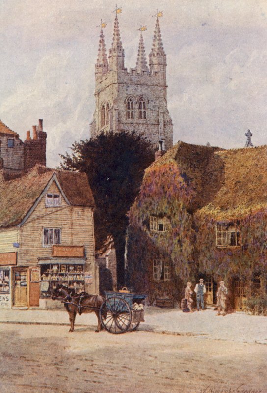 Église et hôtel Woolpack, Tenterden - William Biscombe Gardner