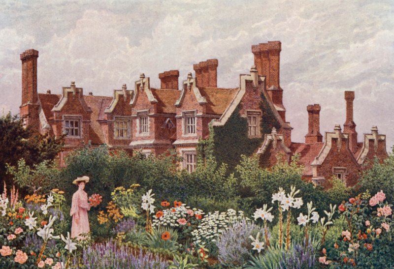 Manoir de Hollingbourne depuis le jardin supérieur - William Biscombe Gardner