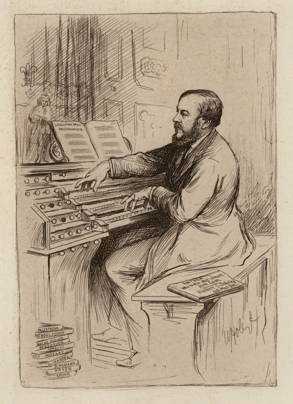 Sir Herbert Oakeley, professeur de musique - William Brassey (after) Hole
