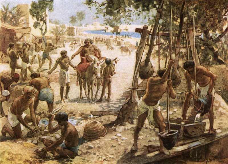 Les Israélites fabriquant des briques en Égypte - William Brassey Hole