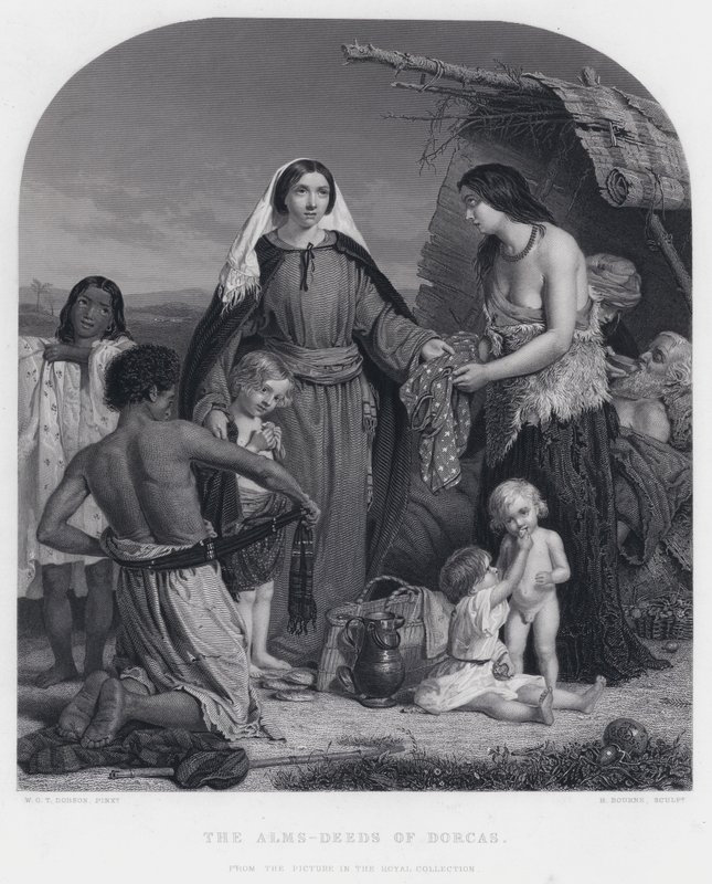 Les aumônes de Dorcas (gravure) - William Charles Thomas (after) Dobson
