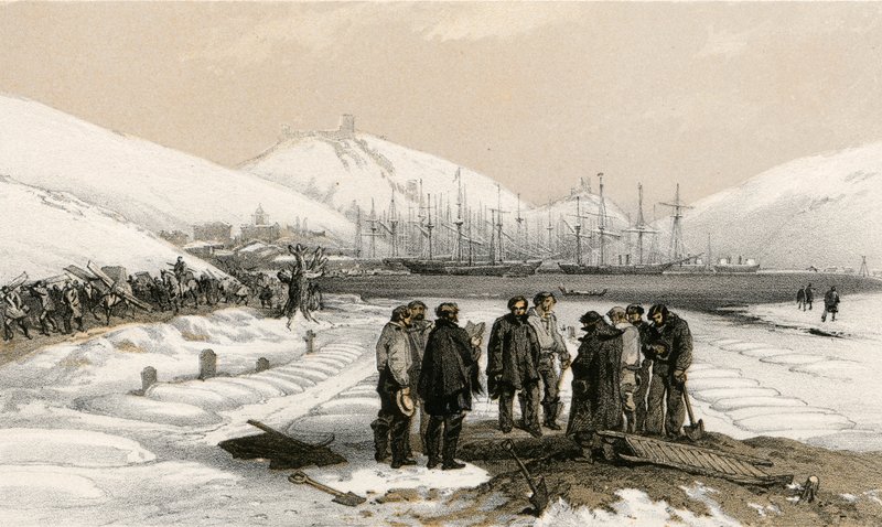 Tombes à la tête du port de Balaklava - William Crimea Simpson