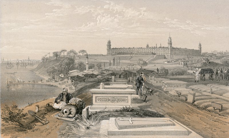Hôpital et cimetière à Scutari - William Crimea Simpson