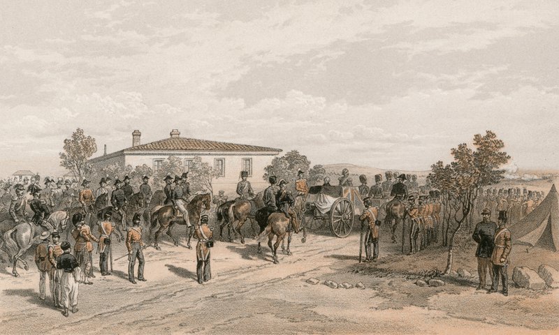 Le cortège funèbre de Lord Raglan quittant le quartier général - William Crimea Simpson