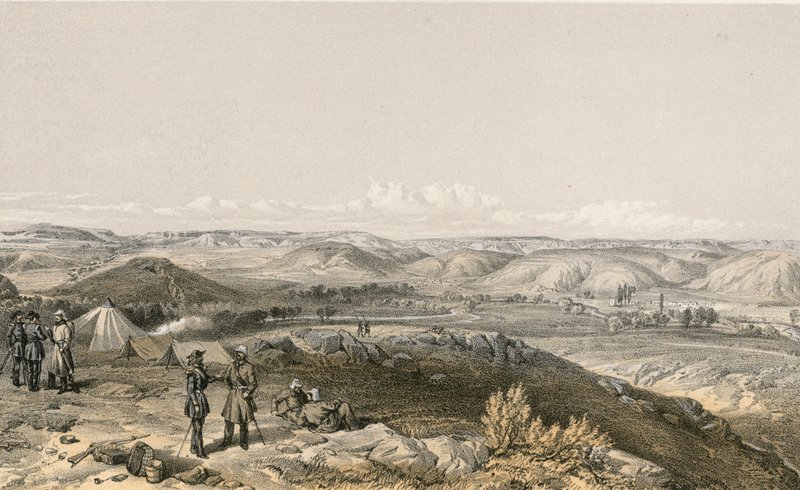 Vallée de la Tchernaya, vue vers le nord - William Crimea Simpson