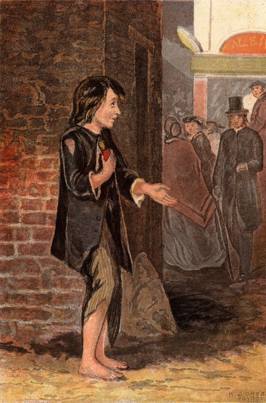 Un enfant mendiant de l