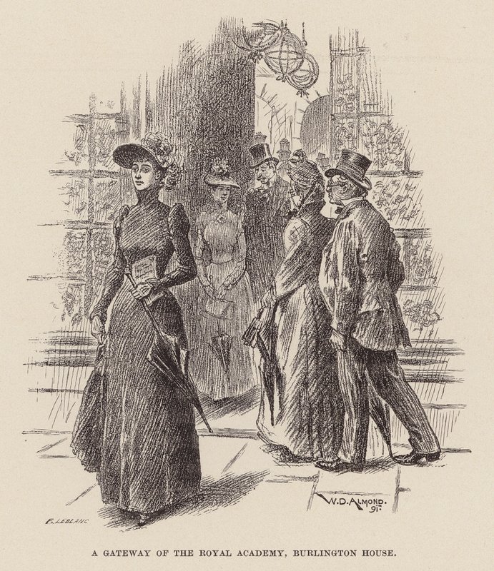 Une porte de la Royal Academy, Burlington House (gravure) - William Douglas Almond