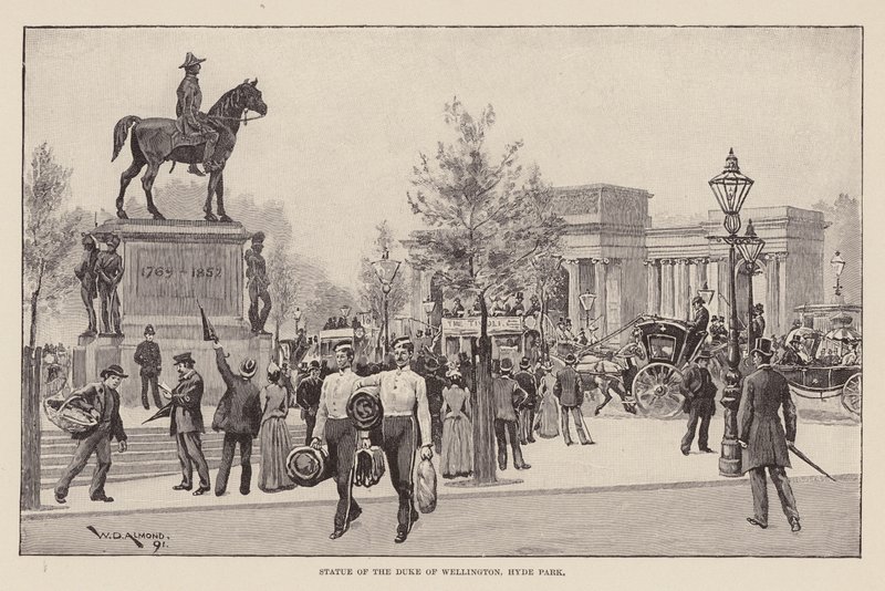 Statue du duc de Wellington, Hyde Park (gravure) - William Douglas Almond