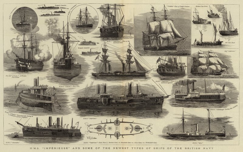 HMS Imperieuse et quelques-uns des types les plus récents des navires de la marine britannique - William Edward Atkins