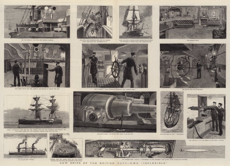 Nouveaux navires de la marine britannique, HMS Inflexible - William Edward Atkins