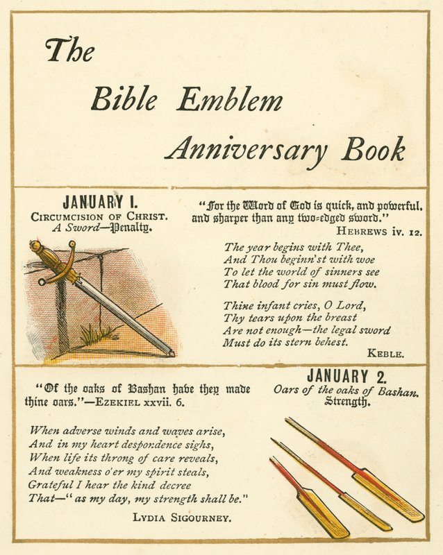 Page du Livre Anniversaire de la Bible Emblème - William Foster